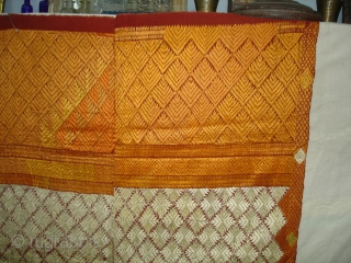 Phulkari From West(Pakistan) Punjab.India.known As Shisha Bagh very Rare influence of Ghughat Design with Satrangi Lahariya Design Very Rare Kind of Bagh(DSC01500 New).          