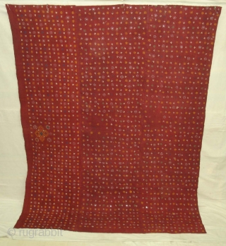 Woman’s Shawl Odhani(Cotton)Probably from Bhanushali Group From Kutch Gujarat India.Its size is 150cmX200cm(DSC02728 new).                   