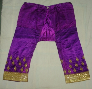 Ceremonial Woman's Trouser(Ejar)From Gujarat India.C.1900.Zari Embroidery on Gajji-Silk,This were traditionally used mainly by Vohra-Muslim family of Gujarat India(DSC05217 New).              