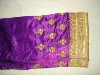 Ceremonial Woman's Trouser(Ejar)From Gujarat India.C.1900.Zari Embroidery on Gajji-Silk,This were traditionally used mainly by Vohra-Muslim family of Gujarat India(DSC05217 New).              