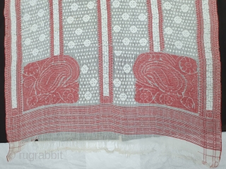 Paanch Paari (FiveBorder) Finest Muslin Cotton Saree,With Double Pallu,From Dhaka District of Bangladesh. Eastern India.India.Jamdani was originally known as Dhakai named after the city of Dhaka, Jamdani is Persian deriving name from  ...