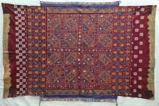 Odhani Bishnoi Shawl From Shekhawati District of Rajasthan, India. Odhani Look Like Tie and Dye,But Embroidered one by one on the cotton Khadder (Village Khadi)cloth with natural colours,From the Villages of Shekhawati  ...