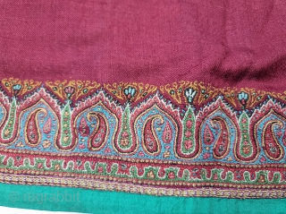 A Fine Embroidery Robe Choga this is a man's Robe Decorated fine densely embroidery along with its Edges, Pendant motifs at the center of the back and on the shoulders. From Kashmir  ...