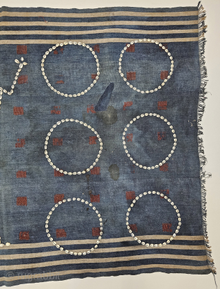 Rare Indigo Blue Color , Naga Sangtam Tribe Supong Warrior Shawl with Cowrie Shells On Hand Woven Cotton From Nagaland , North-East India.

This naga warrior Supong shawl was most likely worn by  ...