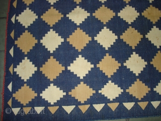 Jail Dhurrie(Cotton),From Bikaner.Rajsthan.India.Its size is 145cmx235cm.Its only used for some Festival time(DSC02115 New).                    