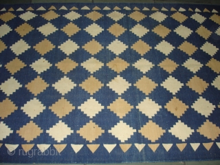 Jail Dhurrie(Cotton),From Bikaner.Rajsthan.India.Its size is 145cmx235cm.Its only used for some Festival time(DSC02115 New).                    