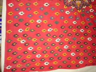 Wedding Odhani,Embroidered on Cotton,From Kutch Gujarat. India.Its size is 160cmX185cm(DSC00117 New).                      