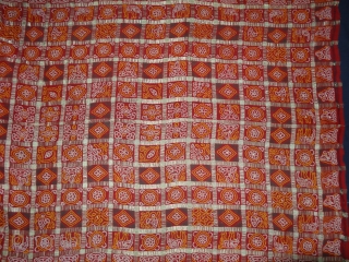 Gharchola  the Wedding Saree (also known as Ghatchola and Gharcholu) from Gujarat, India. This were  woven on Cotton fabric in large checks of using Real Zari threads. This is further  ...