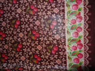 Manchester Print, Roller Print(Cotton)Yardage From Manchester England,Made for Indian Market, India,Its size is 85cmX280cm (DSC01984 New).                 