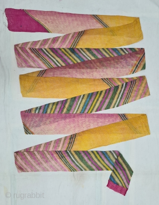 Panch Rangi (Five Colours) Multi-Colour- Multi-Design, Lahariya Tie and Dye Mothara Turban From Shekhawati District of Rajasthan. India. Its size is near by 8 to 10 meters(20210309_143935).
      