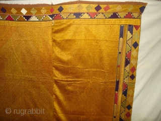 Phulkari From West(Pakistan)Punjab.India.known As Vari-Da-Bagh,Very Rare influence of Multi-colour Side border(DSC01065 New).                     