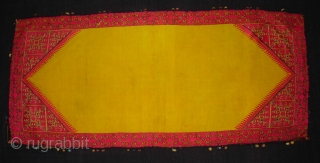 Pillow-Cover,Swat Valley(Pakistan).Cotton embroidered with floss silk.with woollen Braiding and Tassels.Its size is 38cm x 83cm(DSC02786 New).                 