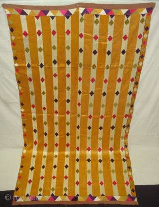 Phulkari From West(Pakistan)Punjab. India. With Rare influence of Multi-Colour Patang Design(DSC07091 New).                     