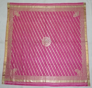 Chaukora Dupatta from the Deccan Region of South India.The Chaukora or the square veil has the charbagh pattern.Its size is 178cmX180cm.C.1900(DSC05063).            