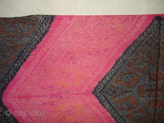 Odhani Cotton, Tie-Dyed Rajasthan, Perhaps Jodhpur Distric, India ,Its size is 100cmX210.Contion is very Good(DSC08585 New).                 