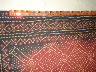 Tie and Dye(Cotton)Odhani From Kutch Gujarat, India.This were traditionally used mainly by Bhanushali family of Kutch Gujarat. India.C.1900.Its size is 170cmx215cm(DSC06019 New).           