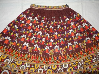 Ghaghra(Skirt)With Cotton and Silk Embroidery.From the Sodha Rajput Group of Kutch Gujarat. India.Its size is 85cmX300cm(DSC02131 New).                