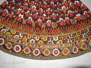 Ghaghra(Skirt)With Cotton and Silk Embroidery.From the Sodha Rajput Group of Kutch Gujarat. India.Its size is 85cmX300cm(DSC02131 New).                