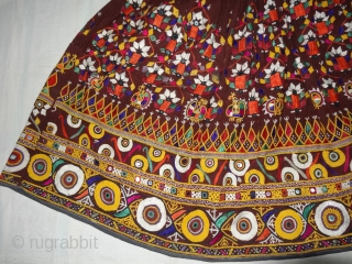 Ghaghra(Skirt)With Cotton and Silk Embroidery.From the Sodha Rajput Group of Kutch Gujarat. India.Its size is 85cmX300cm(DSC02131 New).                