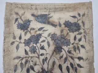 An Unique Tree of Life, Khari Silver Print on the Mulmul-Cotton, From Rajasthan India.

A printing technique that uses flattened silver to embellish fabric.
Varak-Print is also known as chandi ki chhapai (silver printing)  ...