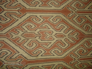 Ceremonial Cloth made for Iban People for Indonesian Export Market.19th Century, Handspun Cotton,Natural Dyes.its made like Indian Patola. Its size is 120cm X230cm(DSC04574 New).         