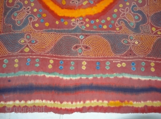 Ceremonial Tie and Dye Odhani ,Its An Single Bandh (One by one Tie and Dye done) odhani From Shekhawati District of Rajasthan. India.Its Very rare Single Bandh Tie and Dye Odhani. Natural  ...