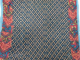 Manchester Print Book Cover(Cotton),For the holy Book, From Manchester England made for Indian Market.Roller Printed on Cotton.C.1900.its size is 55cmX60cm(20200401_153745).             