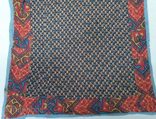 Manchester Print Book Cover(Cotton),For the holy Book, From Manchester England made for Indian Market.Roller Printed on Cotton.C.1900.its size is 55cmX60cm(20200401_153745).             