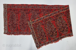 Very Unique And Rare Palledar Fragment of Kani Jamawar, From Kashmir, India.

C.1810-1820.

Its Size is 35cmx125cm.

Total 9 Butas, Size of Butas is 12cX26cm (20230405_143855)          