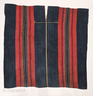 An Rare Indigo Blue (natural Dye) Cotton costume From Chin Hills (Chin Hills are a range of mountains in Chin State, northwestern Burma (Myanmar),

that extends northward into India's Manipur state) North-East India.  ...
