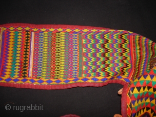 Ceremonial Banjara Belt From Karnataka,South India.Embroidered the on cotton.Its size is 13cmX120cm(DSC00668 New).                    