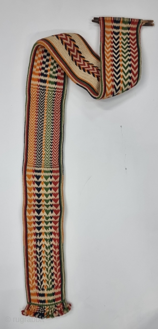 An Unique and Rare Tang Camel Belt, Ply split braiding technique with cotton.Its from the Tharparkar Region Of Sindh Undivided  India. India.
C.1900-1925.
Its size is 11cmX115cm(20230415_165957).        