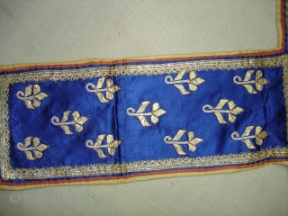 Jain Book Cover From Kutch Gujarat India.Real Zari Gota Work on Silk.Made like Chopat Game,But its used for wrapping holy Book on it(DSC04696new).          