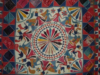 Marriage Canopy From Saurashtra Region of Gujarat India.Its size is 215x 215cm.Circa 1900(DSC02023).                    