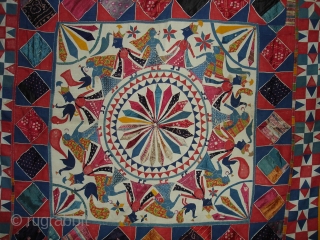 Marriage Canopy From Saurashtra Region of Gujarat India.Its size is 215x 215cm.Circa 1900(DSC02023).                    