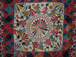 Marriage Canopy From Saurashtra Region of Gujarat India.Its size is 215x 215cm.Circa 1900(DSC02023).                    