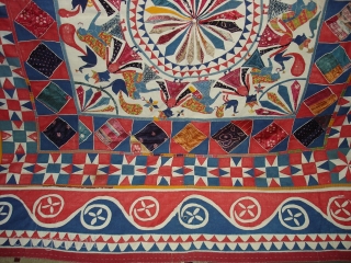 Marriage Canopy From Saurashtra Region of Gujarat India.Its size is 215x 215cm.Circa 1900(DSC02023).                    