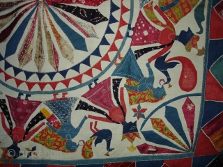 Marriage Canopy From Saurashtra Region of Gujarat India.Its size is 215x 215cm.Circa 1900(DSC02023).                    