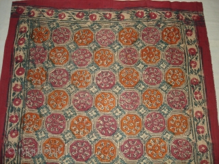 Saudagiri Block Print(Cotton Khadi)From Gujarat,India.Its size is 105cmx165cm(DSC00137 New).                        