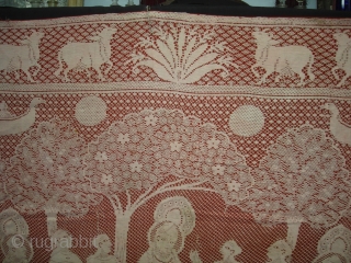 Pichwai of Cotton Lace net,of Maha Raas From Germany,Made for Indian Market C.1900.Its size is 138cmX160cm(DSC01913 New).                