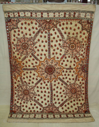 Abochhini Bridal Shawl From Tharparkar Region of Sindh Pakistan.C.1900.Its size is 136cmX210cm.very Rare Abochhini(DSC05144 New).                  