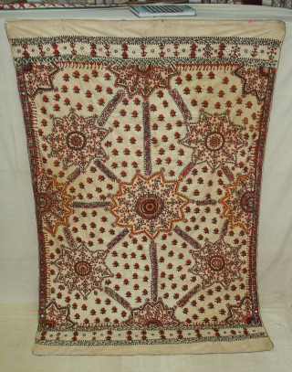 Abochhini Bridal Shawl From Tharparkar Region of Sindh Pakistan.C.1900.Its size is 136cmX210cm.very Rare Abochhini(DSC05144 New).                  