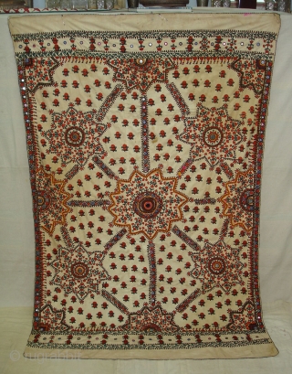 Abochhini Bridal Shawl From Tharparkar Region of Sindh Pakistan.C.1900.Its size is 136cmX210cm.very Rare Abochhini(DSC05144 New).                  