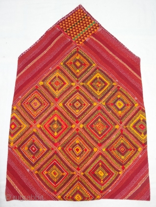 Banjara Dowry Bag (cotton),Very Famous Mathura Embroidery from Jabalpur Region of Madhya Pradesh, India.C.1900.Its size is 69cmX100cm(DSC04951).                