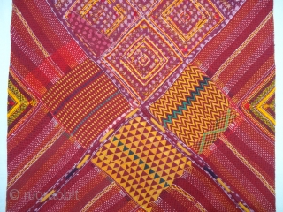 Banjara Dowry Bag (cotton),Very Famous Mathura Embroidery from Jabalpur Region of Madhya Pradesh, India.C.1900.Its size is 69cmX100cm(DSC04951).                