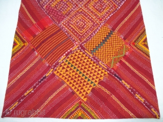 Banjara Dowry Bag (cotton),Very Famous Mathura Embroidery from Jabalpur Region of Madhya Pradesh, India.C.1900.Its size is 69cmX100cm(DSC04951).                