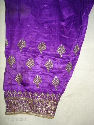 Trouser Satin Silk,Kalchock Zari Embroidery From Gujarat India(DSC08013 New).                        