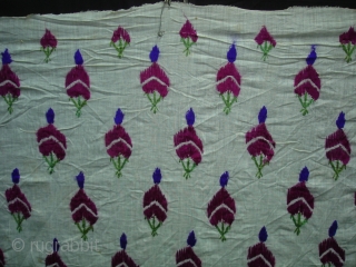 Embroidery Odhani(Cotton Malmal) From Tharpar Region of Pakistan.Its size is 128cmX208cm(DSC01974New).                      