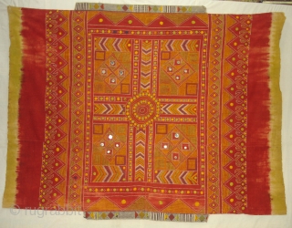 Odhani Bishnoi Shawl From Shekhawati District of Rajasthan, India. Odhani Look Like Tie and Dye,But Embroidered one by one on the cotton Khadder (Village Khadi)cloth with natural colours,In the Villages of Shekhawati  ...