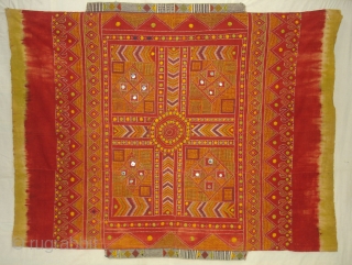 Odhani Bishnoi Shawl From Shekhawati District of Rajasthan, India. Odhani Look Like Tie and Dye,But Embroidered one by one on the cotton Khadder (Village Khadi)cloth with natural colours,In the Villages of Shekhawati  ...